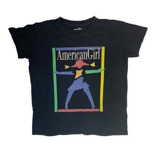 American Girl Graphic T Shirt Adult Medium Black Doll Brand Logo Tee